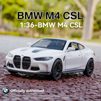 Moulé sous pression modèle de voiture 1:36 BWM M4 CSL alliage voiture modèle porte peut ouvrir roues mobile décorer ornement métal voiture modèle jouet