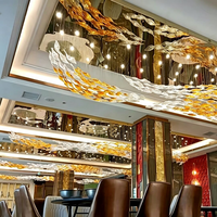 Lustre linéaire LED en verre anti-éblouissement, fabrication directe OEM ODM, pour hall d'hôtel, club, salle d'exposition