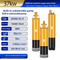 Pompe submersible multi-étages à aspiration par le bas en fonte QXN pour eaux usées, haute pression, haute portance, avec moteur triphasé