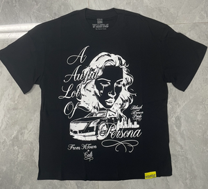 制造商休闲嘻哈男士 100% 棉 T 恤定制宽松版型止咳糖浆设计 220 克针织面料 - Product Image 4