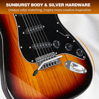Huasheng Electric Guitar Full Size Beginner's Musical Instrument Kit High Quality 39 Inch With 25 Watt Amplifier SUNSET 3PCS/CTN