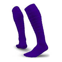 Chaussettes de sport de football adulte empilées avec logo personnalisé en stock Chaussettes de rugby épaisses avec coussin de compression