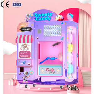 Candy Sugar Robot Máquinas expendedoras comerciales Pantalla grande Mini máquina <span class=keywords><strong>de</strong></span> algodón <span class=keywords><strong>de</strong></span> azúcar Hot Large Auto Magic Cotton para niños proporcionados - Product Image 1