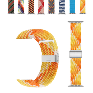 Correa de reloj de repuesto transpirable suave de nailon elástico con hebilla ajustable de bucle trenzado para <span class=keywords><strong>Apple</strong></span> <span class=keywords><strong>Watch</strong></span> Band 49mm 41mm - Product Image 2