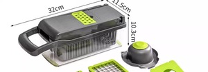Picador de Verduras con Recipiente, Picador de Alimentos, Picador de Cebolla con 8 Cuchillas – Utensilios de Cocina Multifuncionales para Alimentos - Product Image 2