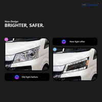 Kit de Actualización de Faros Delanteros con Lente de Proyector Dual Plug and Play para Toyota Hiace 2019-2022, Luz de Giro Secuencial Dinámica