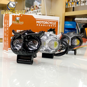Faro de Niebla Láser y Luz Auxiliar LED de Aluminio Plástico para Motocicleta, Diseño Universal de Búho de Doble Color - Product Image 3