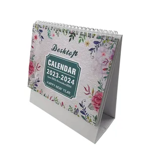 Calendrier de bureau à spirale mensuel avec logo personnalisé de dessin animé Kawaii, imprimé, organisateur de station, <span class=keywords><strong>2022</strong></span> <span class=keywords><strong>2023</strong></span>, support de table, calendrier à retourner - Product Image 1