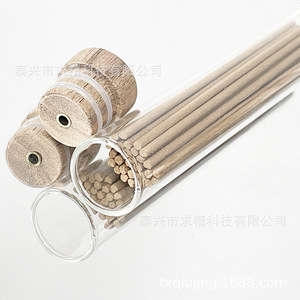 Hemu Cork Series Fragrance Tubes Sandalwood Stick Incense 10.5 21cm Transparent Glass Tube Aromatherapy - Product Image 4