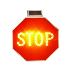 Avertissement de sécurité routière <span class=keywords><strong>Flash</strong></span> Offre Spéciale personnalisé LED panneau de signalisation à énergie solaire avec> 800m de visibilité IP65 étanche multi-formes - Product Image 1