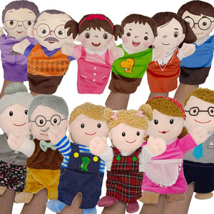HY198 marionnette de poupée de grand-mère en peluche personnalisée en gros 25cm marionnette à main complète pour enfants jouet - Product Image 2