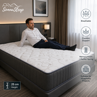 Matratze mit Mehreren Festigkeitsgraden, Federkern und 7-Zonen-Memory-Schaum, Bettwaren-Set Matelas Matratze im Karton