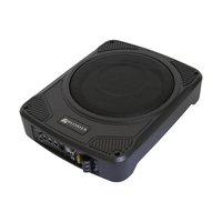 Subwoofer actif fin de 10 pouces 150W RMS - Boîtier moulé sous pression, système audio de voiture sous siège, dissipateur thermique robuste