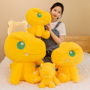 Neues Design Kaninchenfell <span class=keywords><strong>Agumon</strong></span> Plüschtier Dinosaurier Stofftier Kinderpuppe Kissen Stoffpuppe Geburtstagsgeschenk Präsent - Product Image 1