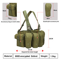 Gilet tactique d'extérieur grande capacité, multifonctionnel, pliable, en polyester, avec boucle, pour la chasse, le camping, les voyages, la pêche, chaise