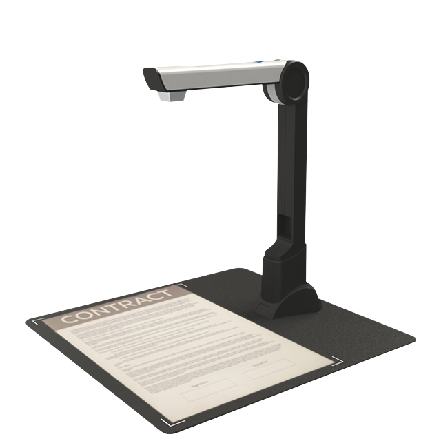 Kitchbai Visualiser Classroom, USB Document Camera For Teaching 4K With 3-Level LED Light, Image Invert Function, Fold, Dual Microphones For Mac OS, Windows, Chromebooks Work For Distance Learning