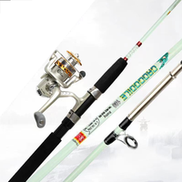 Byloo Canne à pêche spinning en fibre de verre à deux sections 1.35m 1.5m 1.65m 1.8m 2.1m 2.4m 2.7m 100-250 CW avec peinture colorée pour la pêche en surf