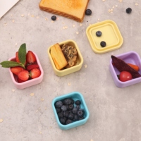 Boîte à bento en silicone de 100 ml pour enfants, compatible micro-ondes, lave-vaisselle, congélateur et four, pour le déjeuner, les collations, les sandwichs, les aliments, avec couvercle