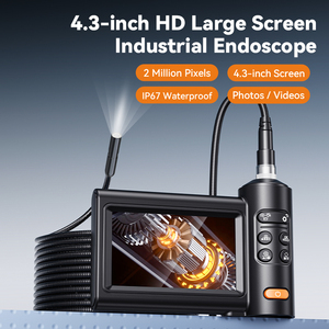 Endoscope industriel portable avec écran 4,3 pouces, caméra boroscope avec objectif étanche de 8 mm, outil d'inspection HD 2MP pour HVAC et appareils électroménagers - Product Image 1