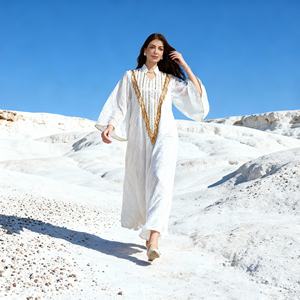 Luxury Embroidery Polyester <b>Abaya</b> <b>Dress</b> for Muslim Women Custom Modest Evening Occasion Wear High Quality - Product Image 2