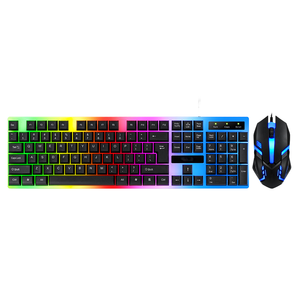 Teclado con retroiluminación LED de 2,0 teclas con cable USB 104, nuevos combos de teclado de ratón para juegos para el hogar, oficina, portátil, escritorio, 3 teclas - Product Image 2