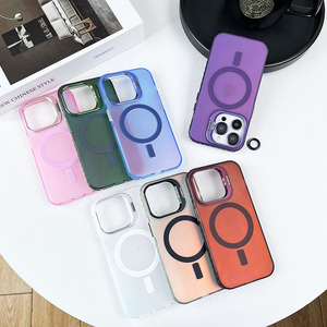 Nouveau design mat IMD support de caméra magnétique <span class=keywords><strong>coque</strong></span> de téléphone avec protecteur de caméra pour <span class=keywords><strong>iPhone</strong></span> 16 15 14 13 <span class=keywords><strong>12</strong></span> 11 Pro Max - Product Image 1