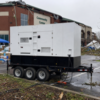 Générateur diesel mobile sur remorque 350 kVA, prêt à l'emploi 24h/24 et 7j/7, avec auvent résistant aux intempéries sur roues