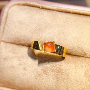 แหวนแต่งงานโกเมน spessartite สีส้ม925เงินสเตอร์ลิงเครื่องประดับเจ้าสาวที่ไม่ซ้ำกันขายส่งสำหรับคู่รัก - Product Image 3