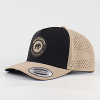 Gorra Deportiva Unisex para Exteriores, Gorra Impermeable Personalizada OEM, Gorra de Golf Transpirable de Poliéster Perforado, Proveedor BSCI con Parche de PVC