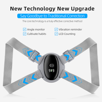 Wochuan Affichage LED Rappel de vibration intelligent Orthèse réglable du haut du dos Correcteur de posture intelligent pour hommes et femmes