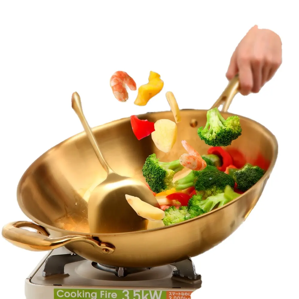 3 Layer 304 Stainless Steel Frying Pan For Fry Steam Stew Non-stick Fry Pan With Cover