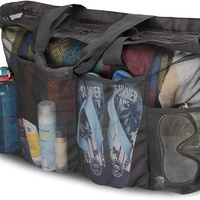 Sac à main de plage en maille de polyester de grande capacité transfrontalière européenne et américaine sac à bandoulière mode pour femmes pour les voyages en plein air