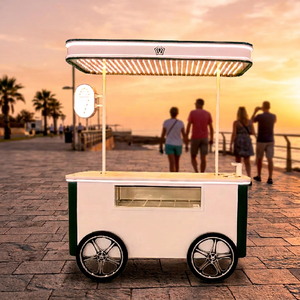 Carrito de hielo raspado personalizable, carrito de comida indonesiana, carrito de café, camión de helados en venta, transporte especial - Product Image 1