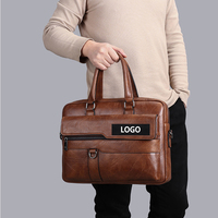 Sac à main en cuir PU pour hommes d'affaires, sac à bandoulière pour ordinateur portable, mallette de luxe imperméable, décontractée, porte-documents de qualité pour les pères, meilleures ventes,