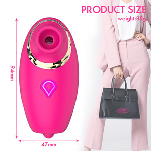 Nuevo <span class=keywords><strong>Mini</strong></span> Vibrador Sexual para Adultos, Masajeador Femenino con Modo de Succión, 10 Frecuencias, Simulación de Lengua - Product Image 4