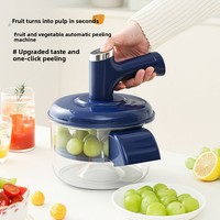 Machine à éplucher les fruits électrique sans fil rechargeable USB Amz Hot pour usage domestique et commercial, idéale pour les raisins, les cerises, les tomates, l'ail