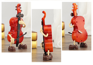 Caja Musical de Plástico con Diseño Clásico Retro para Violín y Guitarra, Regalo Musical para Violinistas - Product Image 2