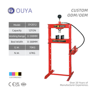 Presse hydraulique d'atelier 12 tonnes avec certification CE, presse sûre et durable pour usage industriel