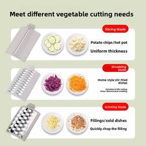 Havuç ve patates için çok fonksiyonlu plastik mutfak aracı değirmeni el-krank sebze kesici - Product Image 2