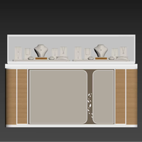 Armoire en MDF en acier inoxydable et verre pour décoration de bijouterie Comptoirs d'éclairage LED et vitrines avec luminaires