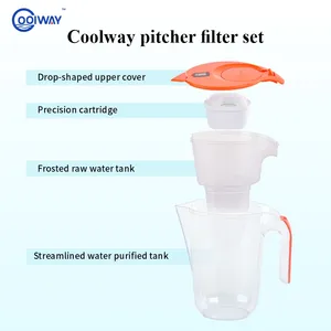 Food Grade clearly filtered pitcher and Safe 3 in 1 standard water filter replacements for pitcher water filter pitcher