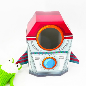 Boîte d'emballage cadeau <span class=keywords><strong>en</strong></span> <span class=keywords><strong>carton</strong></span> ondulé pour enfants, jouet alimentaire à emporter <span class=keywords><strong>en</strong></span> forme de <span class=keywords><strong>fusée</strong></span>, auto-assemblage, personnalisée à bas prix - Product Image 1