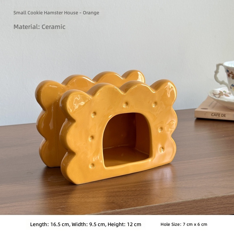 Maison à biscuits pour hamster - Orange