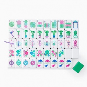 Tuiles de Mahjong en Acrylique Américain, Quatre Couches, Taille 32 & 36, Finition Frotteuse à la Main, 160 Pièces, Fabriqué en Chine, Modèle - Product Image 1