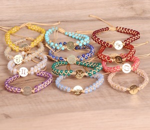 Bracelet de naissance <span class=keywords><strong>du</strong></span> zodiaque Bélier, bracelet de cristal de guérison <span class=keywords><strong>du</strong></span> <span class=keywords><strong>horoscope</strong></span>, bracelet en pierres précieuses de 4 mm, bracelet d'astrologie - Product Image 2