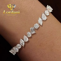 Bracelet tennis en diamants ovales cultivés en laboratoire certifiés IGI VVS CVD HPHT, chaîne en or 10K 14K 18K, collier tennis en diamants créés en laboratoire
