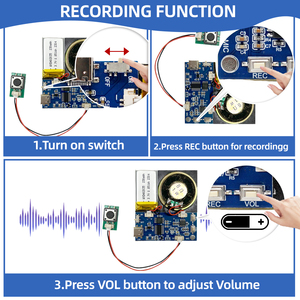 Mini Chip de Sonido con Control de Botón para Tarjetas de Felicitación, Chip de Voz Musical Grabable Tipo C-USB, Módulo de Sonido para Tarjetas de Felicitación - Product Image 2