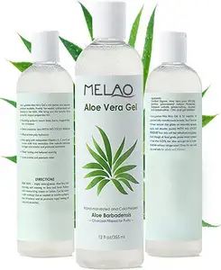 Gel orgânico de aloe vera 12 oz 100%, ótimo para cabelo facial, queimaduras de sol, acne, amortecedores, psoríase, eczema