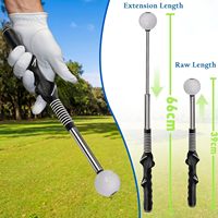 Simulateur d'entraînement de swing de golf d'intérieur en acier inoxydable avec poignée en caoutchouc TPE pour la correction du swing, noir, personnalisé