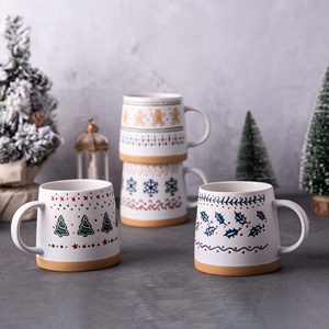 <span class=keywords><strong>Taza</strong></span> de Café de Cerámica Blanca de Navidad de 14 oz, Capacidad de 330 ml, Impresión Serigráfica, Vasos para Bebidas de Fiesta, Tazas Navideñas al por Mayor - Product Image 5